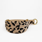 Leopardmönstrat Hundhalsband Halvstryp Bred