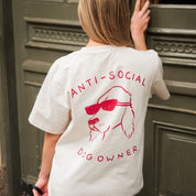 Vit T-shirt - Anti-Social Dog Owner 