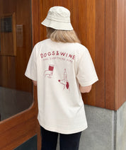 Vit T-shirt - Dogs & Wine Make Everything Fine 