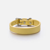 Pastellgul Hundhalsband Smal