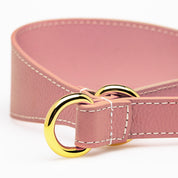 Rosa Hundhalsband Halvstryp Bred