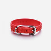 Klarröd Flätat Hundhalsband Smal