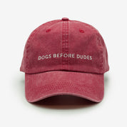 Röd Jeanskeps - Dogs Before Dudes