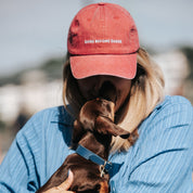 Röd Jeanskeps - Dogs Before Dudes
