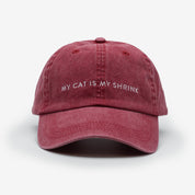 Röd Jeanskeps - My Cat Is My Shrink