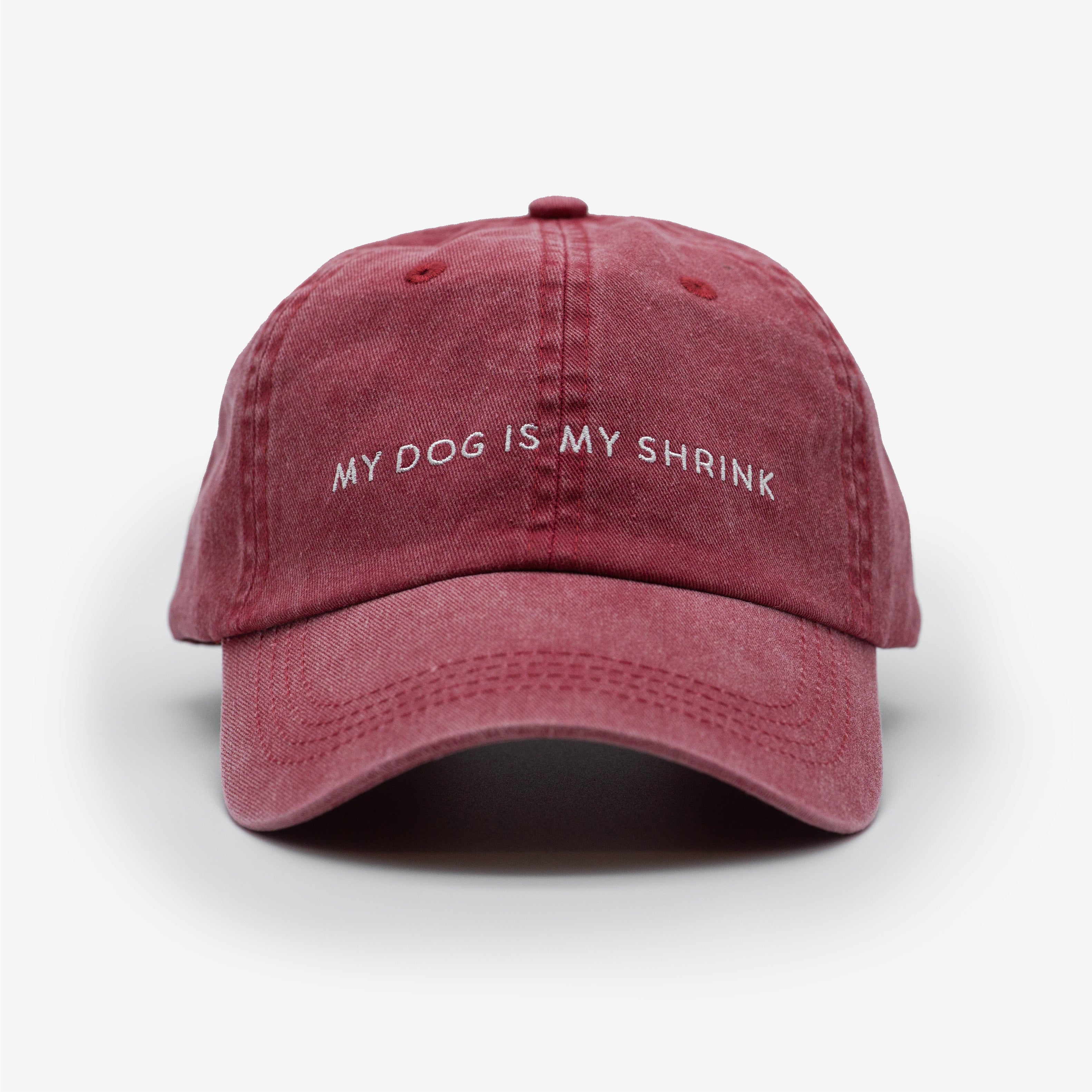 Röd Jeanskeps - My Dog Is My Shrink
