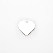 Graverad Namnbricka - Premium Silver Hjärta