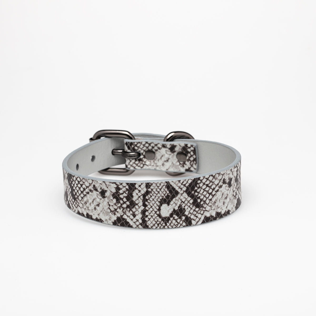 Ormmönstrat Hundhalsband Smal
