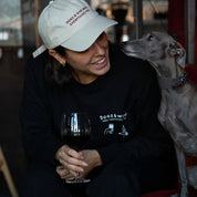 Svart Långärmad T-shirt - Dogs & Wine Make Everything Fine