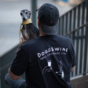 Vintage Svart T-Shirt - Dogs & Wine Make Everything Fine