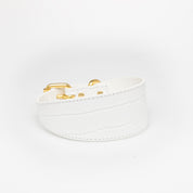 Vit Croco Hundhalsband Bred