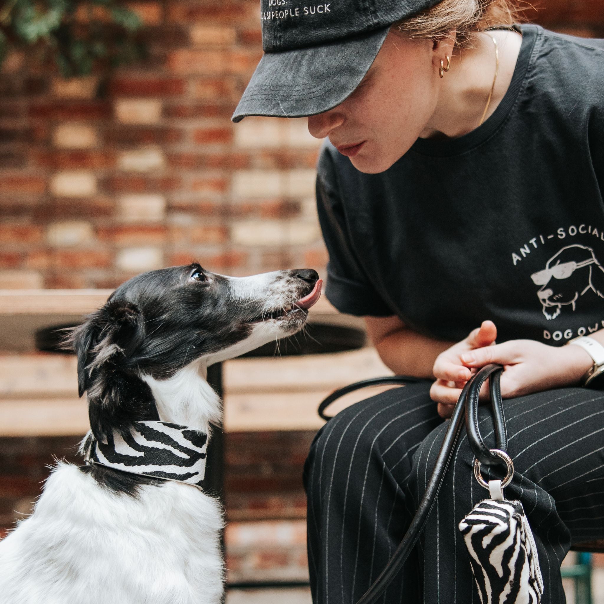 Vintage Svart T-shirt - Anti-Social Dog Owner 